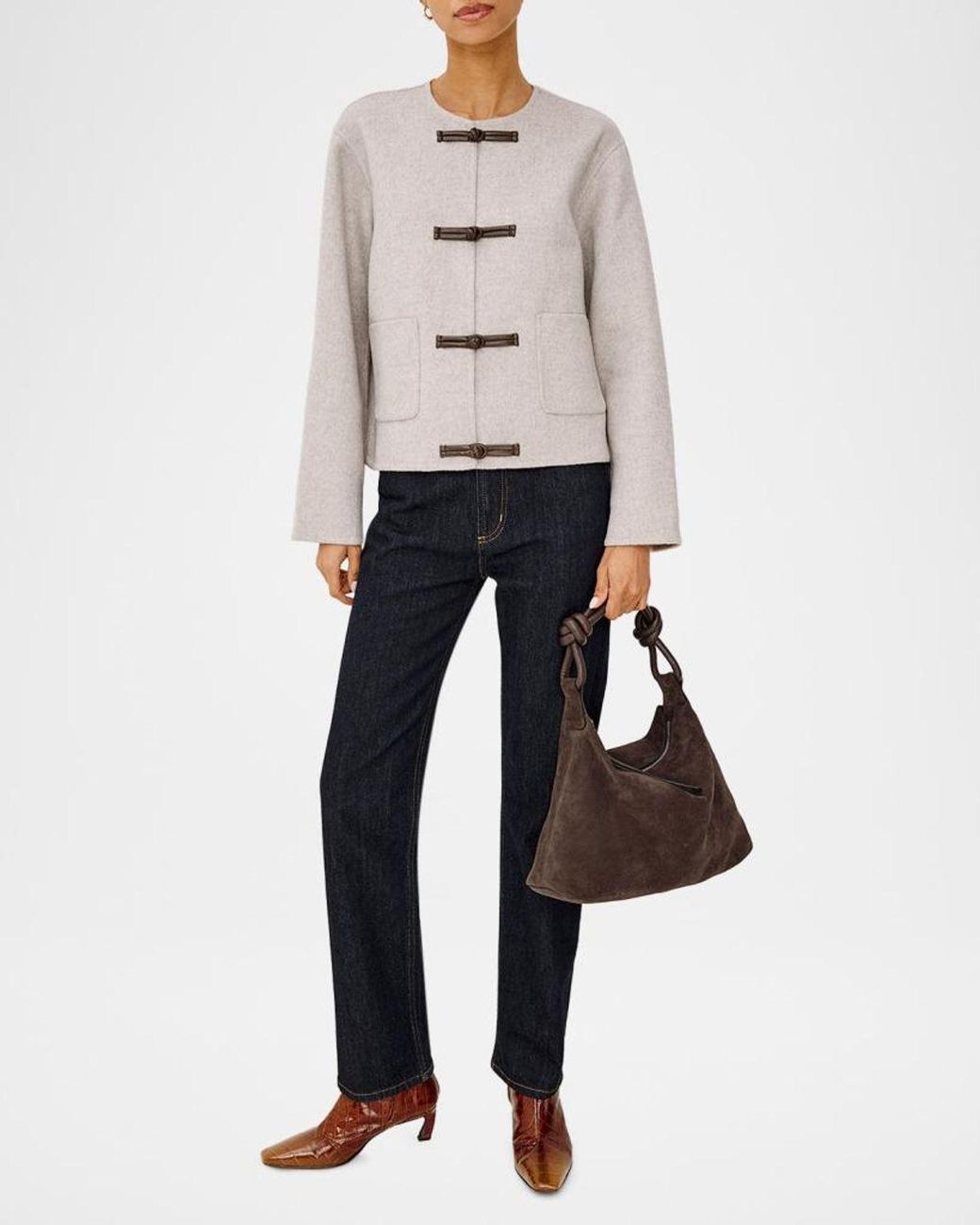 Rails Natural Deidre Drop Shoulder Wool-Blend Jacket