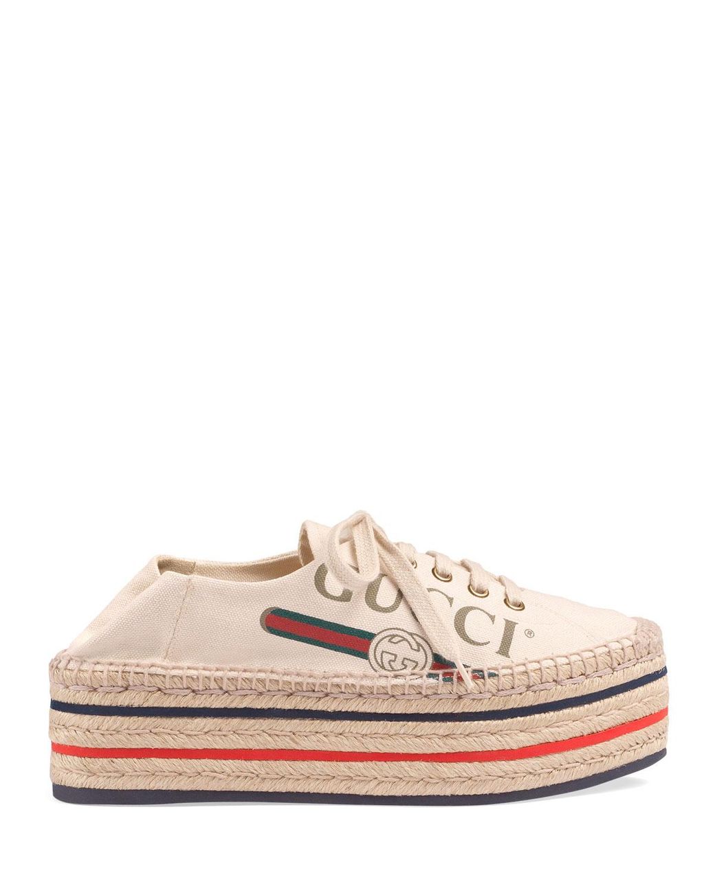 gucci logo platform espadrille