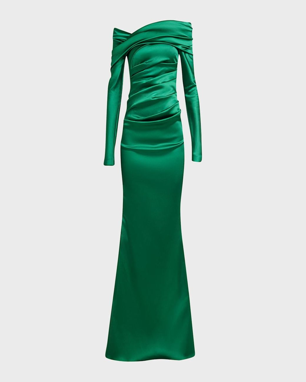 talbot runhof stretch satin dress Talbot Runhof Dresses