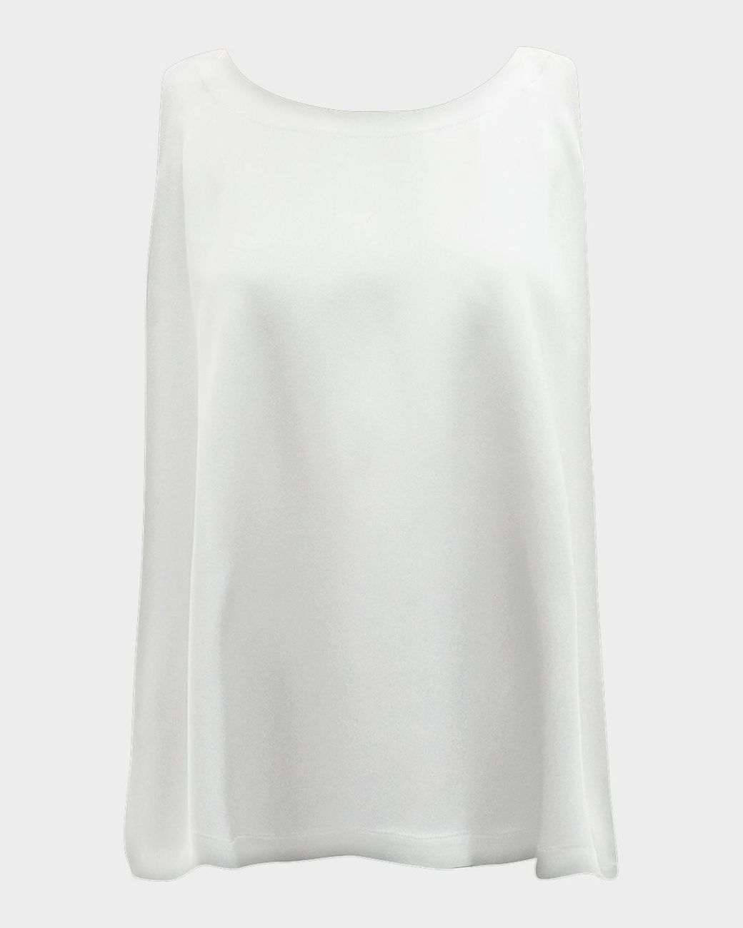 Eskandar White A-line Silk Shell