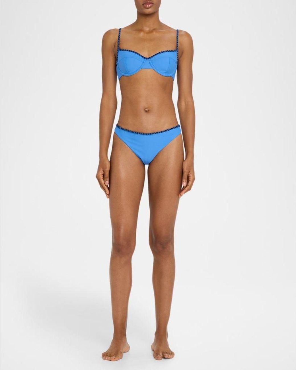 Ramy Brook Blue Braided Isla Bikini Bottoms
