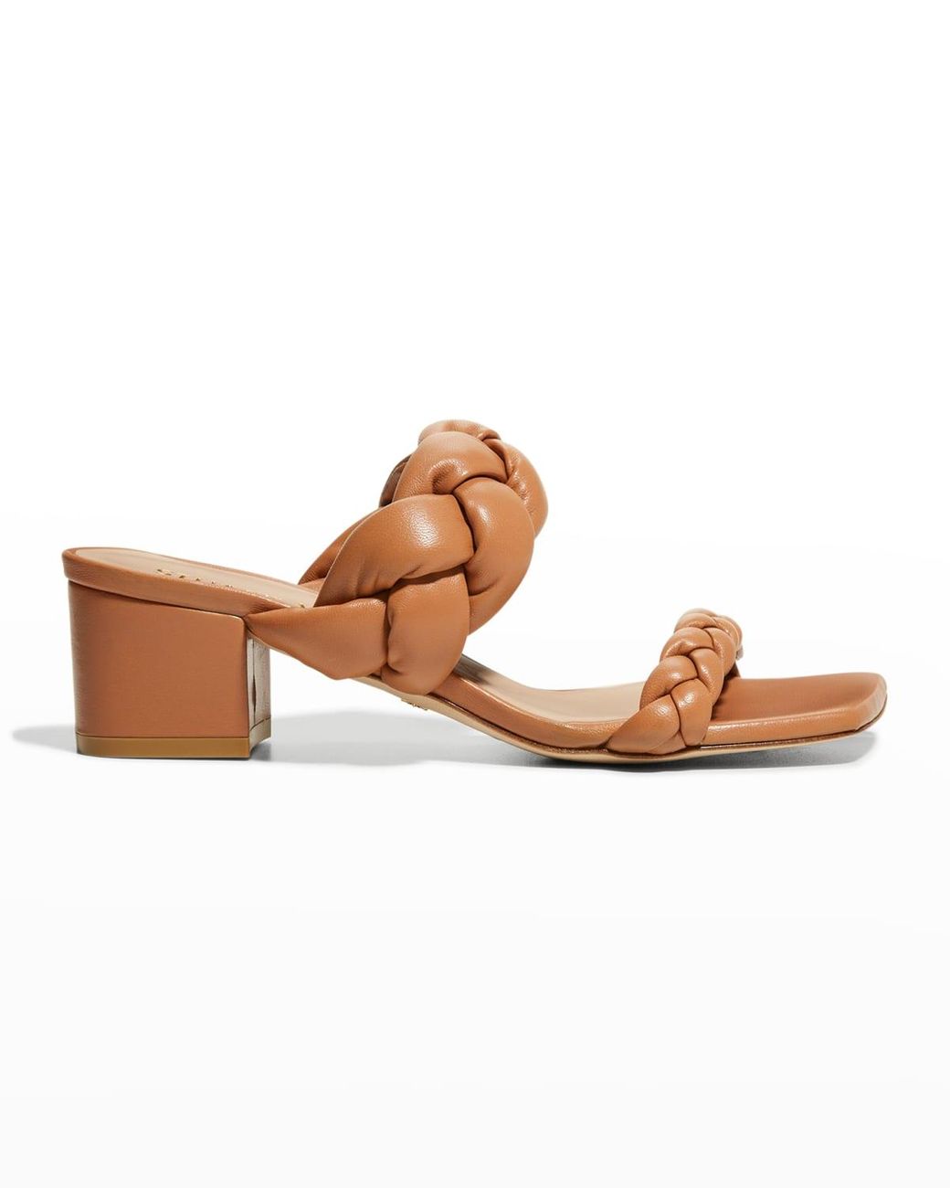 Stuart Weitzman Playa Braided Block-heel Sandals in Brown | Lyst