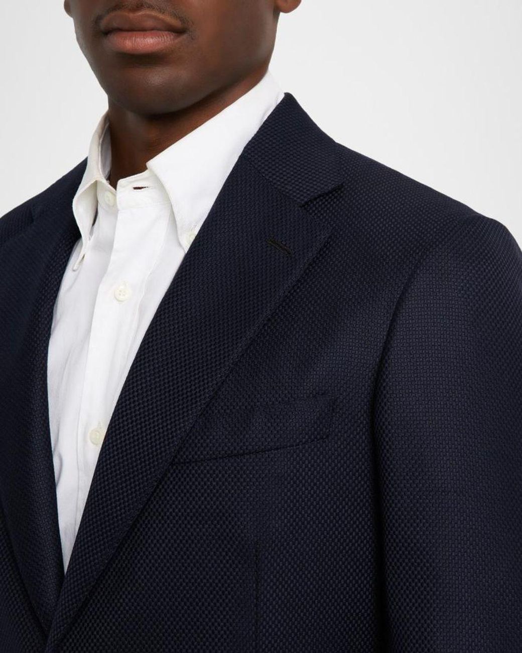 Brioni Blue Apos;S Wool Hopsack Single-Breasted Blazer for men