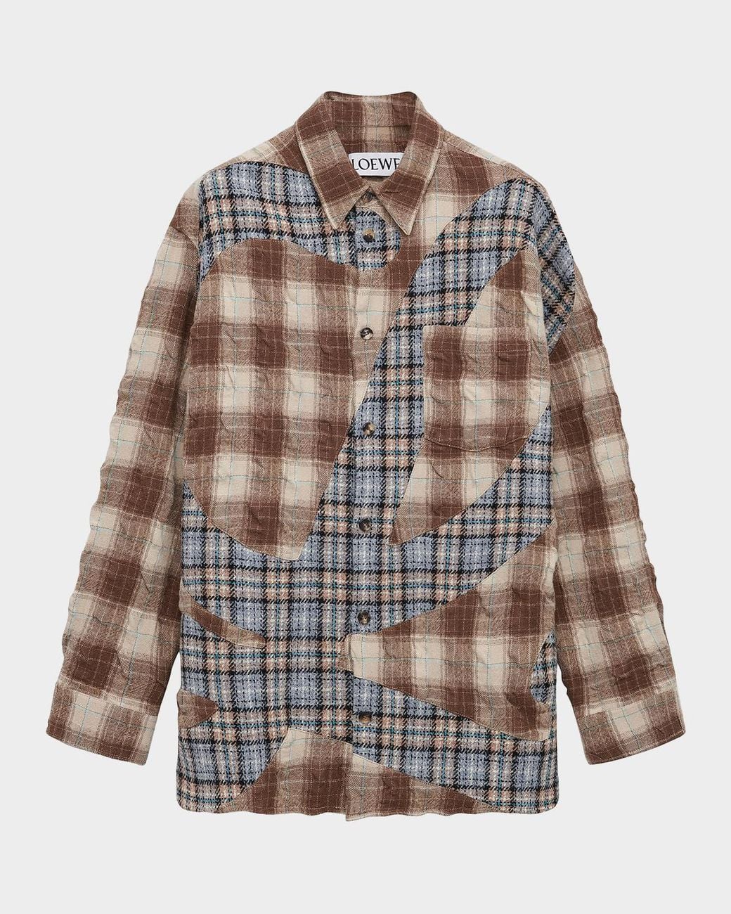 Loewe Multicolor Apos;S Patchwork Plaid Button-Down Shirt for men