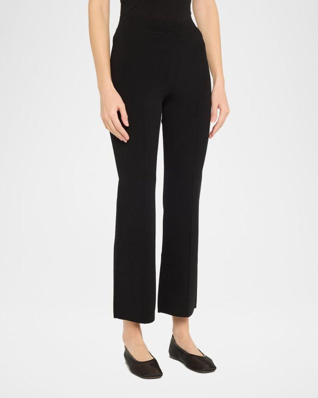 Jonathan Simkhai Black Ashlon Pull-On Cropped Pants