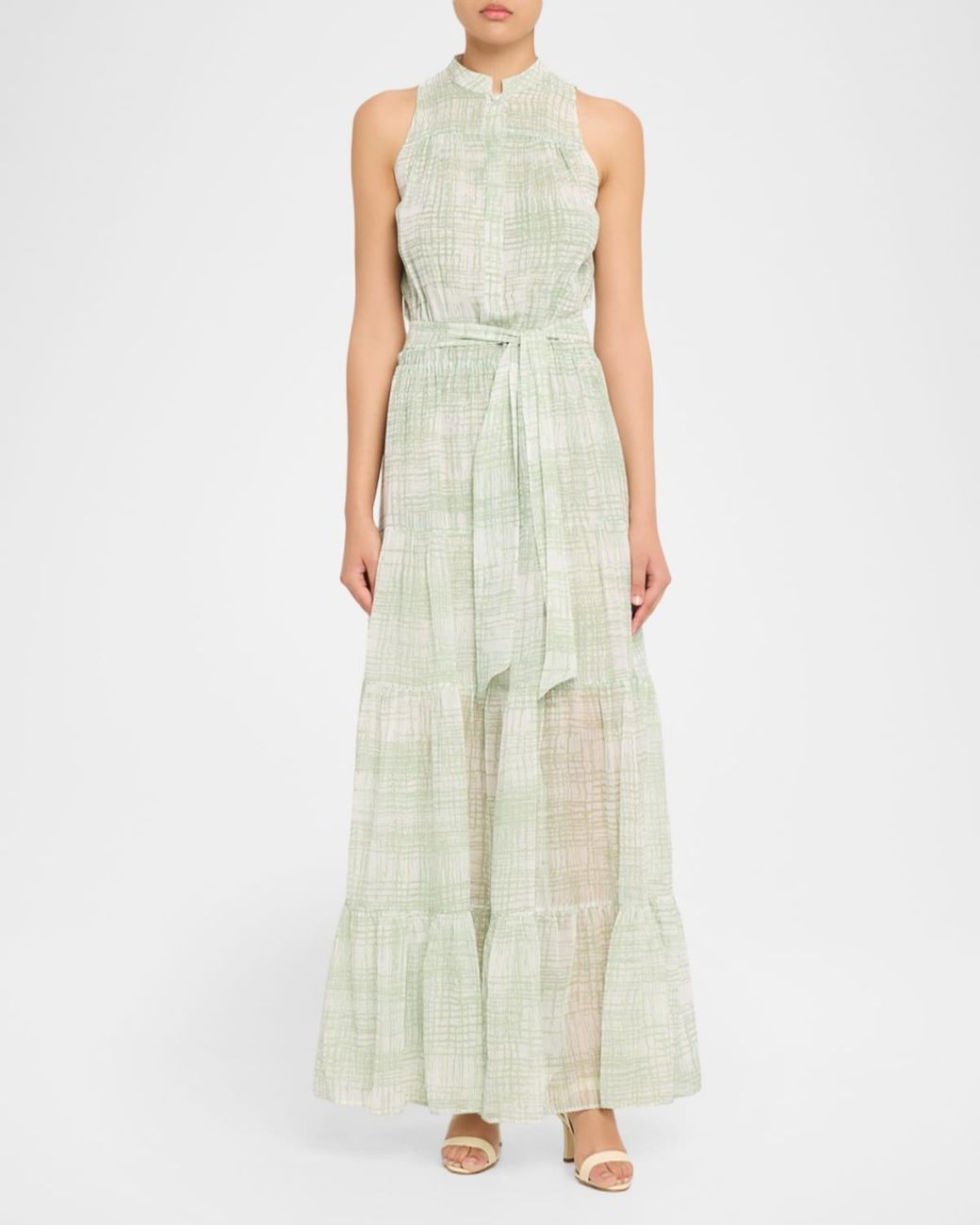 Manolo Blahnik Natural 50Mm Sakapla Leather Ankle-Strap Sandals