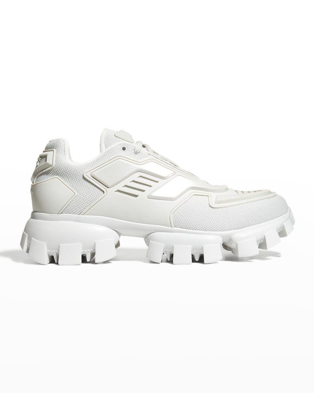 Prada Cloudbust Thunder Metallic Chunky Sneakers in White for Men | Lyst
