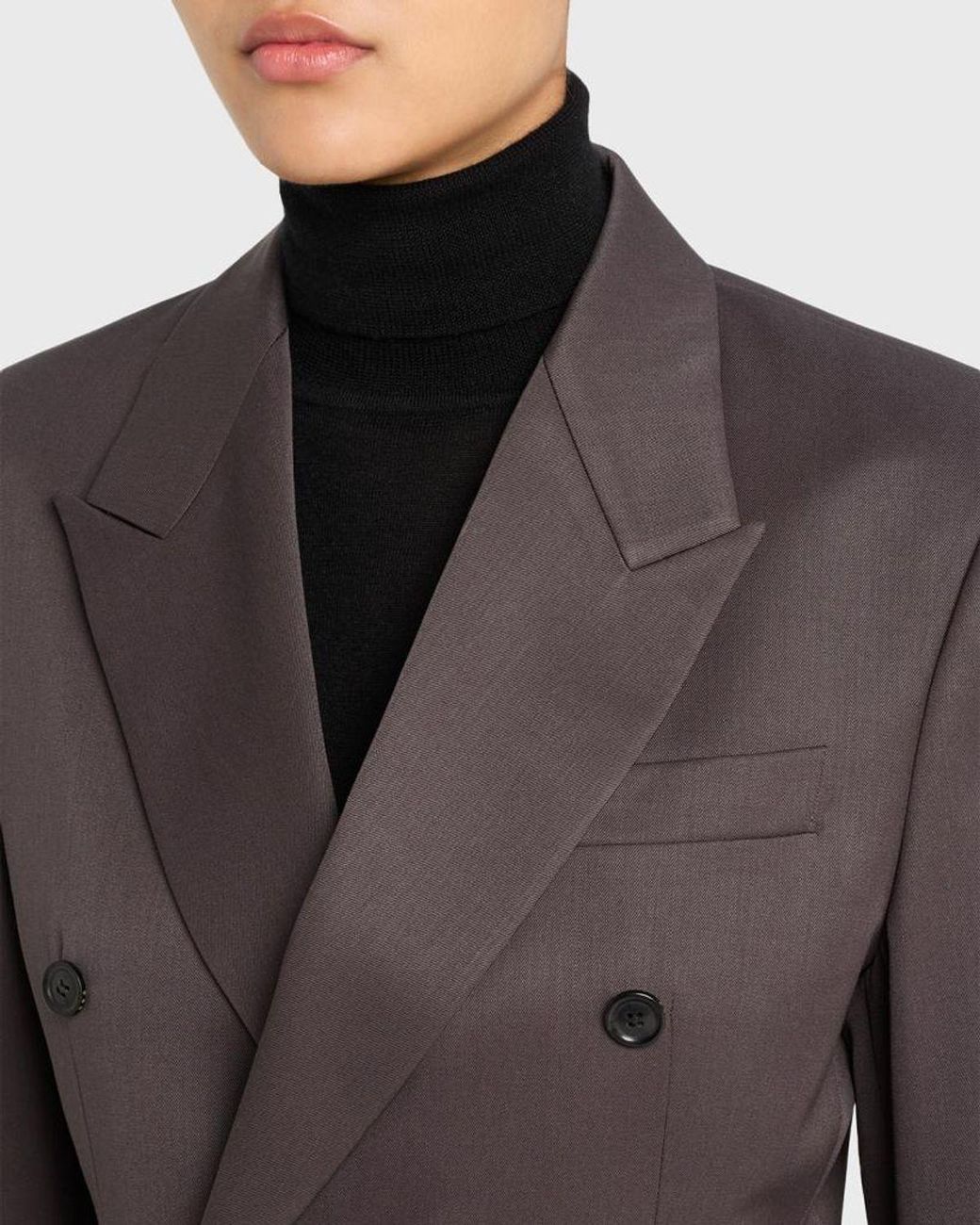 TONYWACK Brown Double-Breasted Wool Blazer