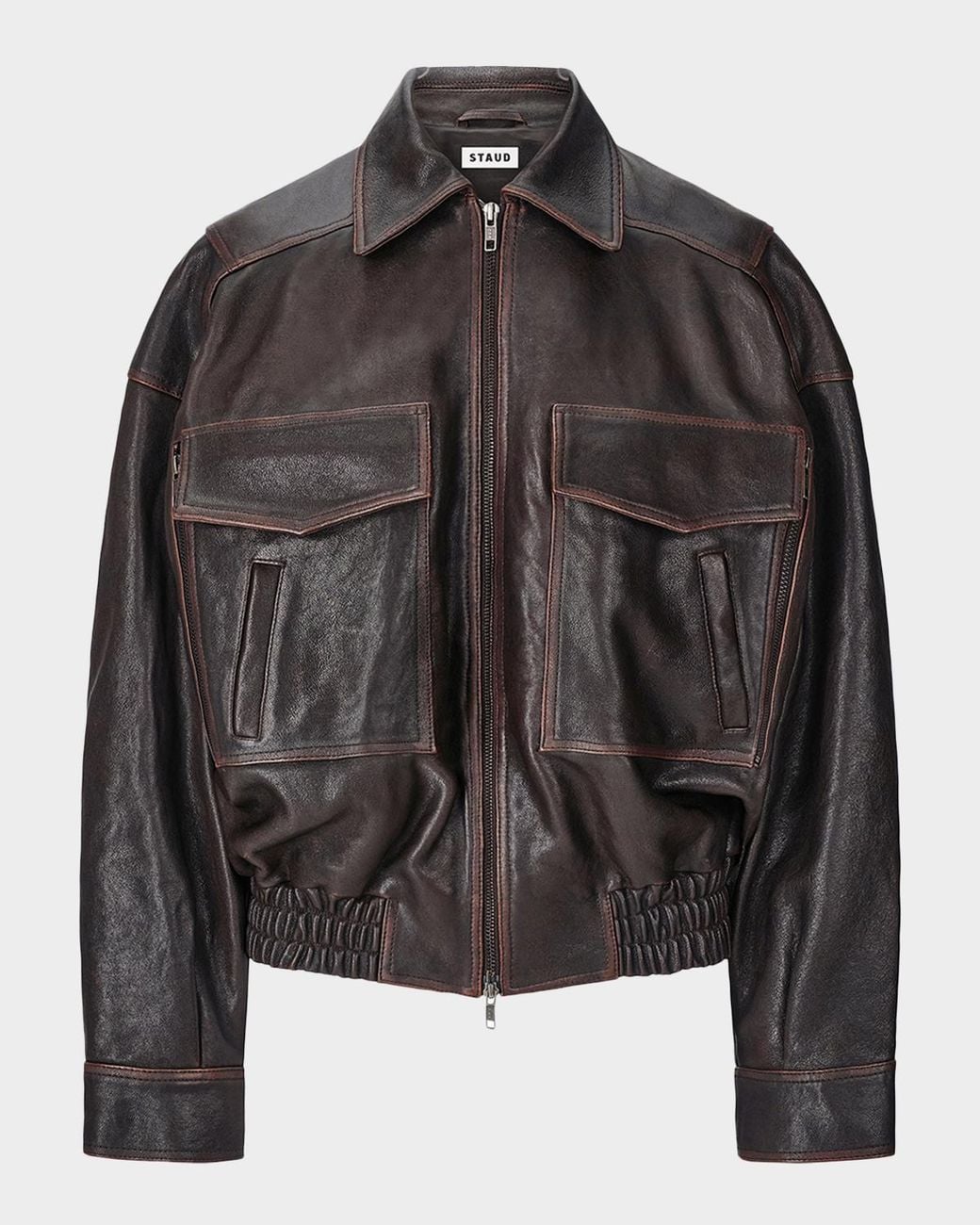 Staud Black Eugene Leather Jacket