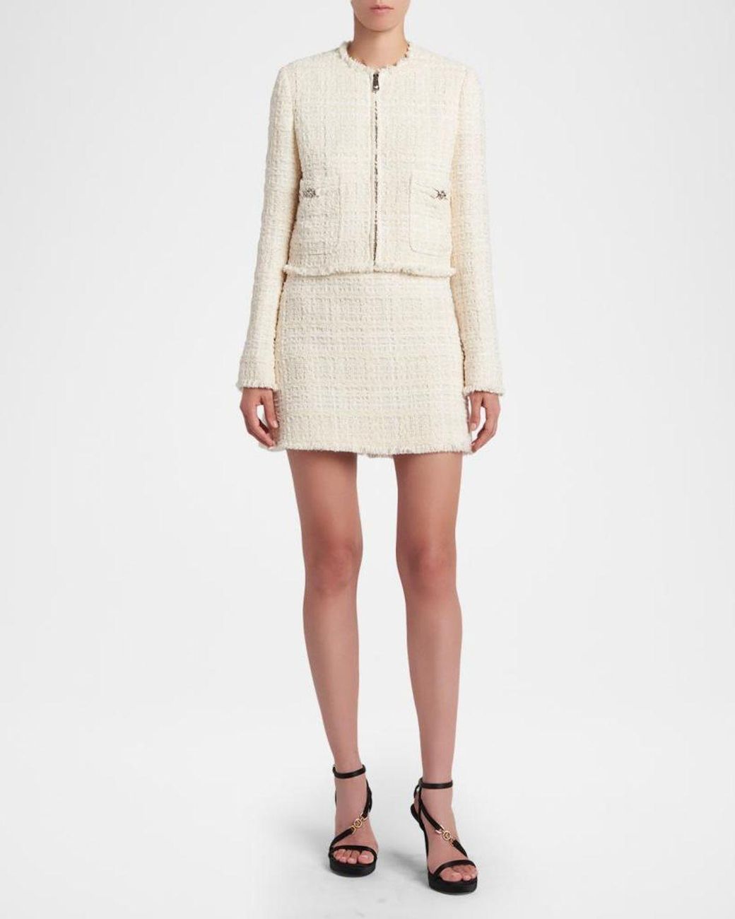 Versace Natural Informal Tweed Jacket