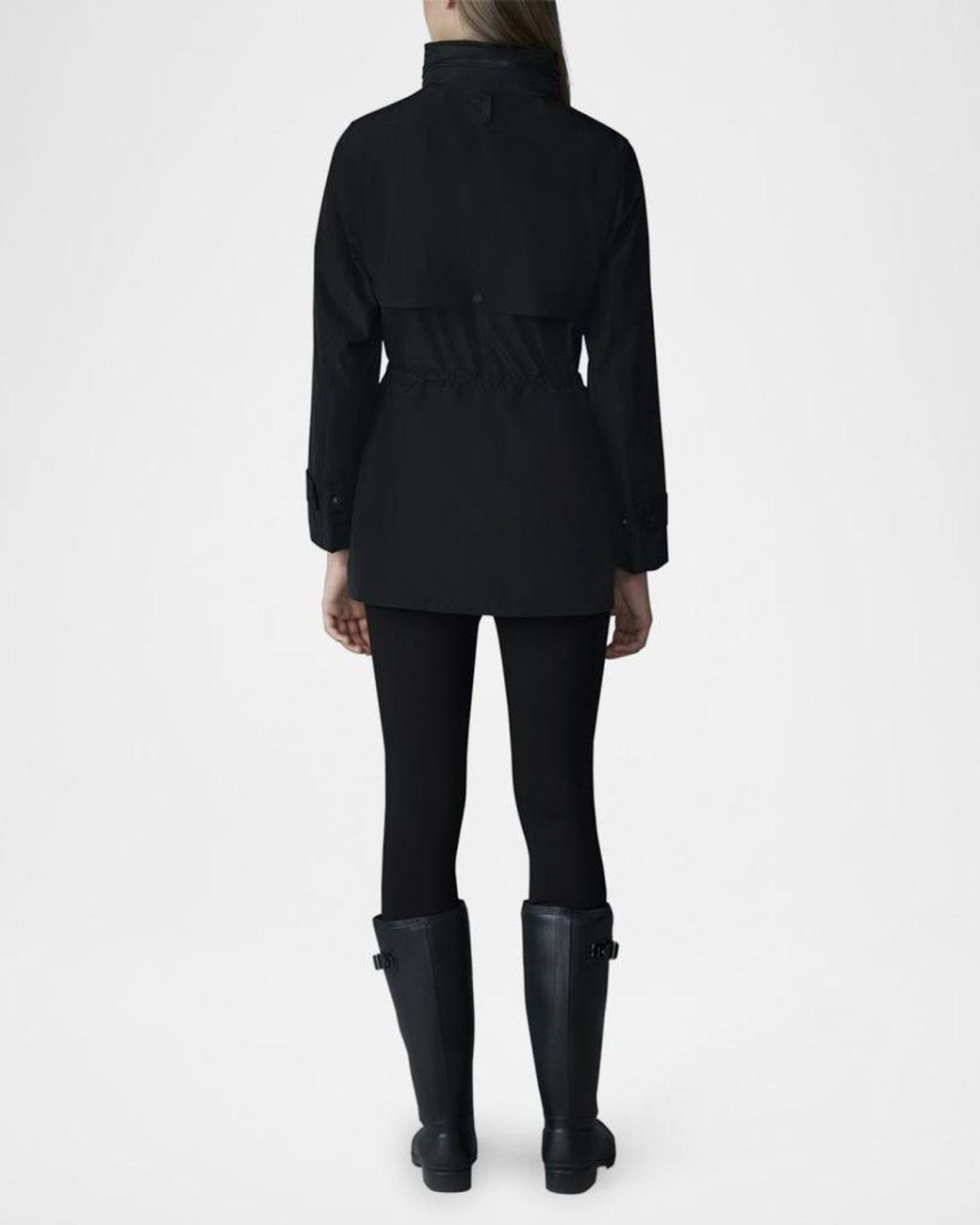 Mackage Black Keryn Mid-Length Rain Jacket