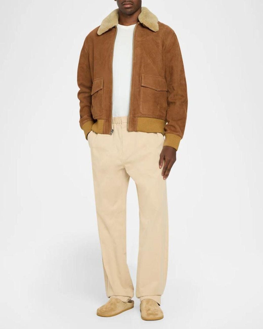 Vince White Leo Suede Mules