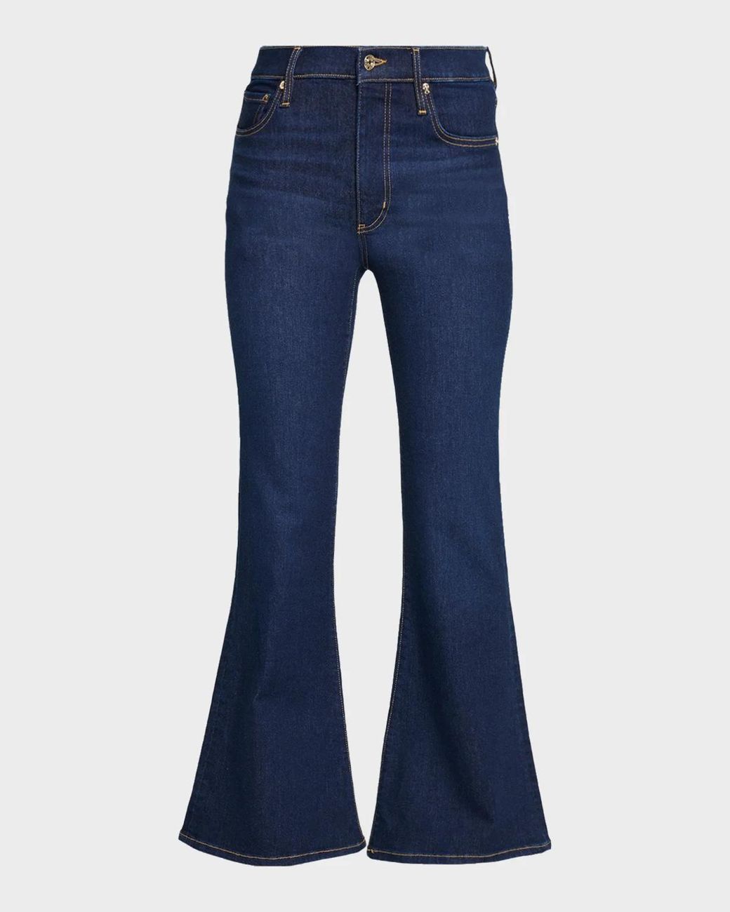 FRAME Blue Petite The Pixie Flare Jeans