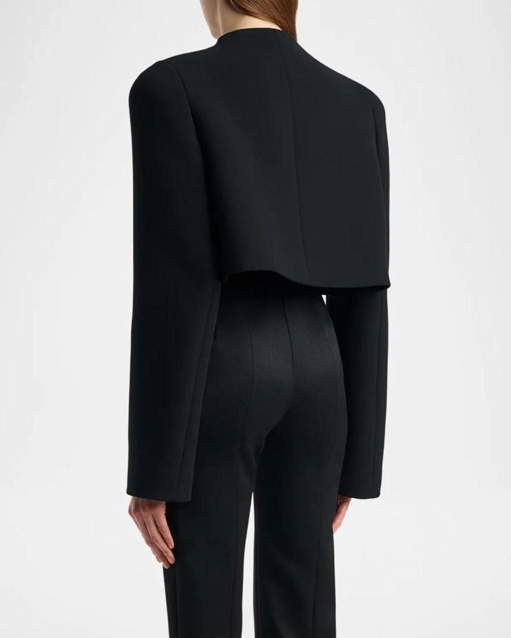 Khaite Black Samo Crop Single-Breasted Jacket