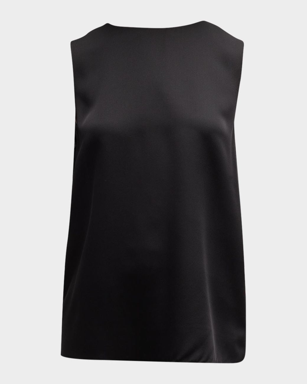 Theory Black Silk Straight Shell Top