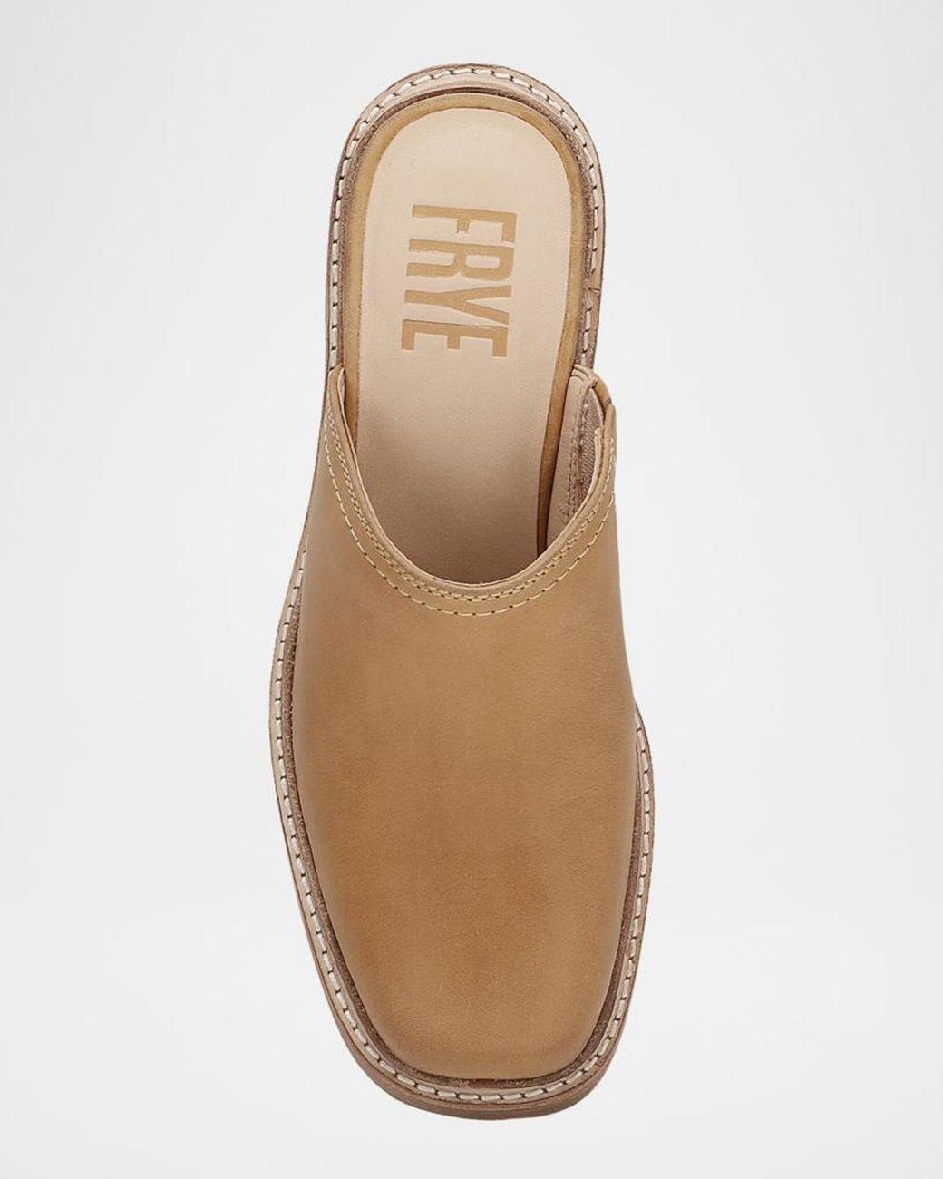 Frye Brown 65Mm Kate Oiled Leather Mules
