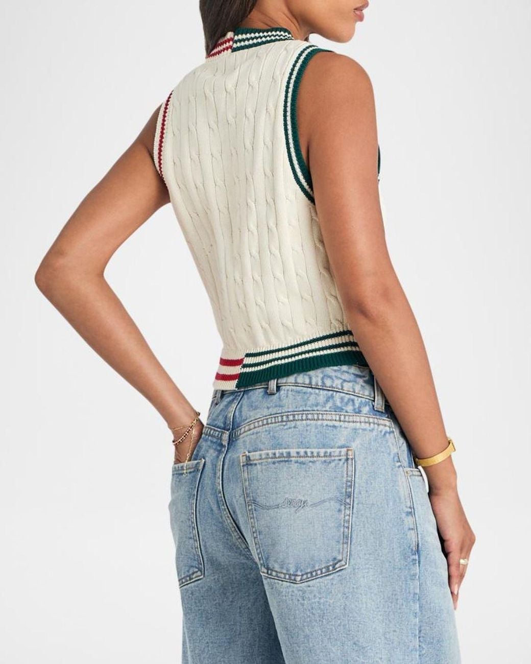 SER.O.YA Multicolor Pearson Cable-Knit Vest