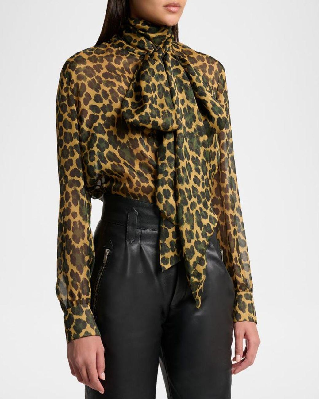 Saint Laurent Green Blouses