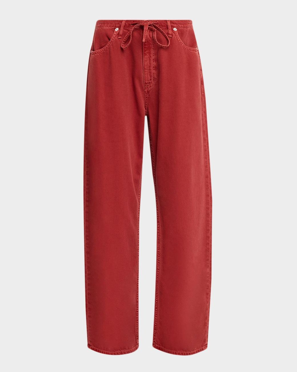 Rag & Bone Red Featherweight Phoebe Drawstring Jeans