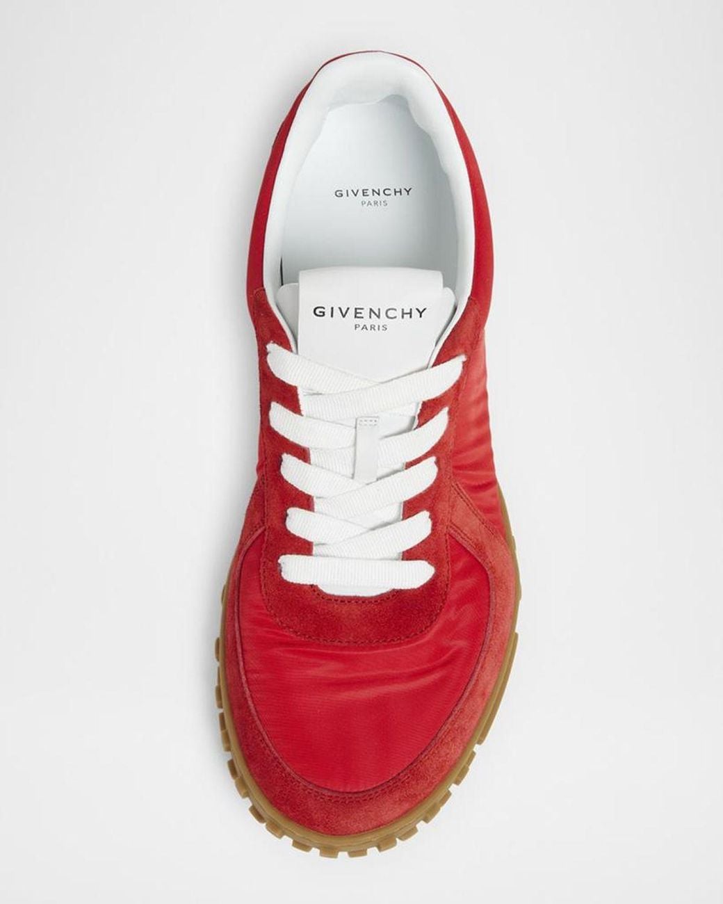 Givenchy Red Apos;S Glide Nylon/Suede Low-Top Runner Sneakers for men