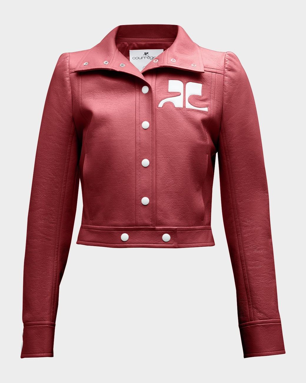 Courreges Textured Vinyl Crop Jacket