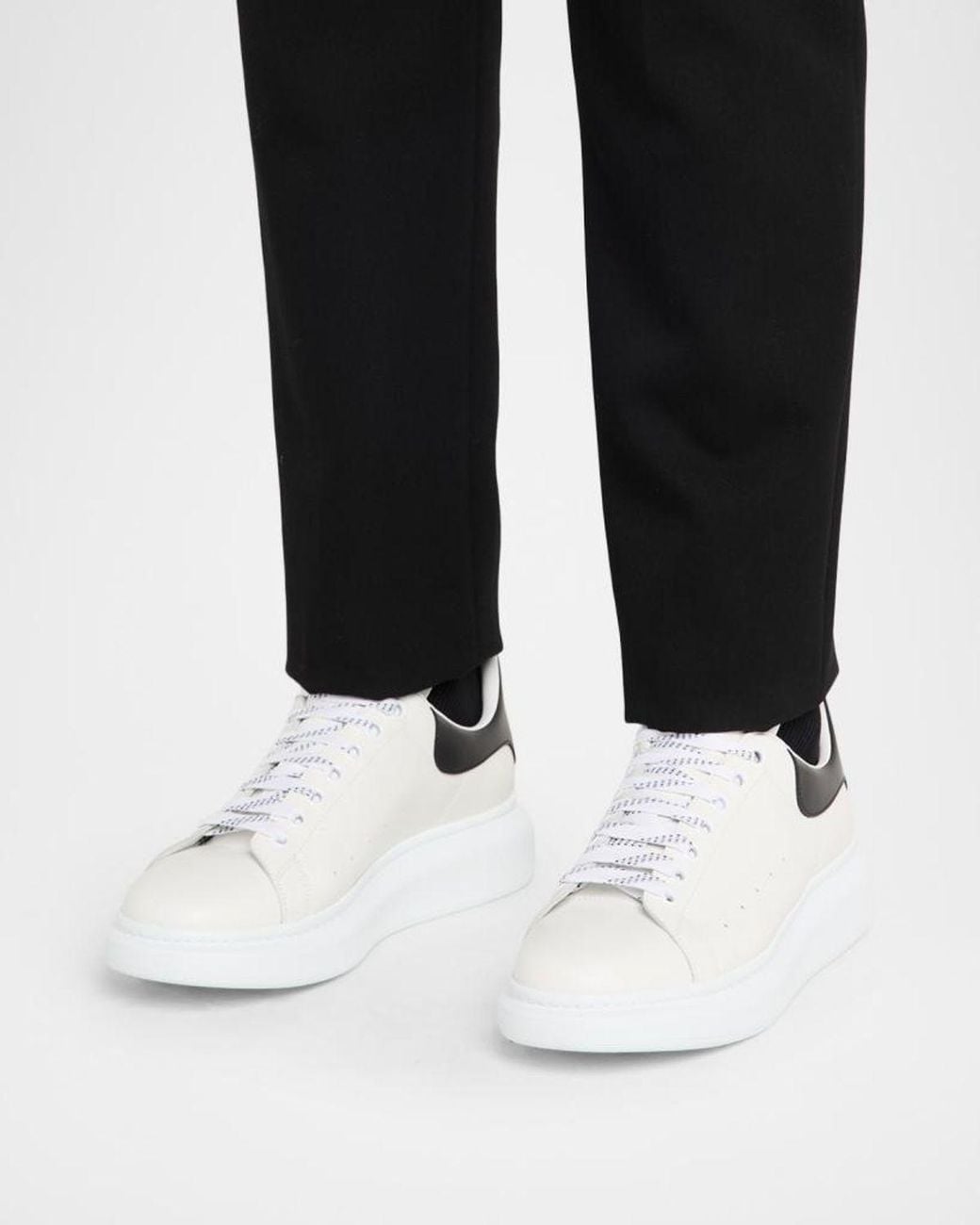 McQueen White Apos;S Leather Oversized Sneakers for men