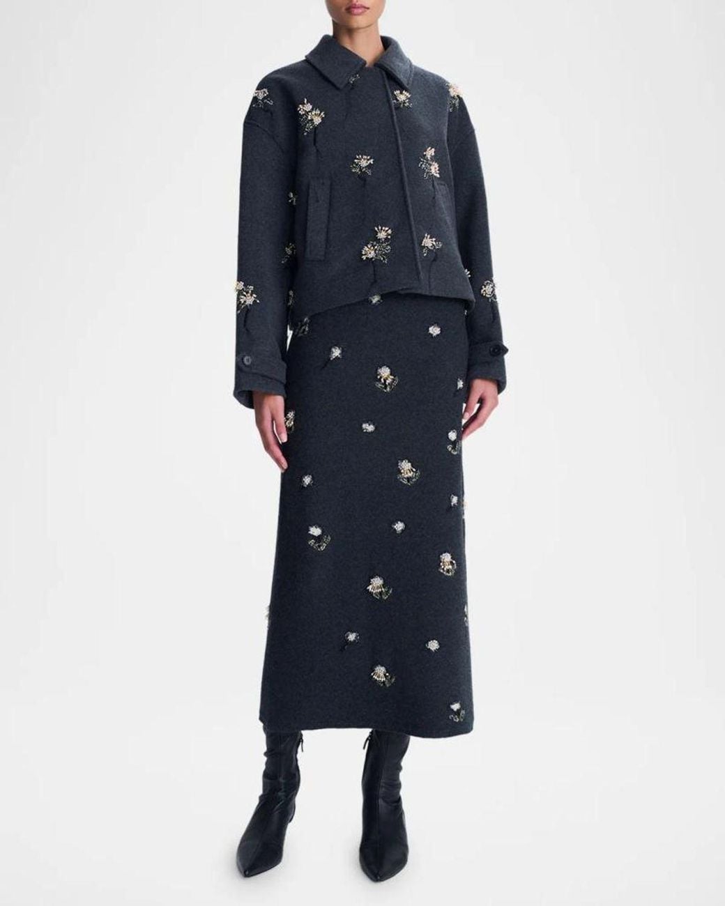 Jonathan Simkhai Blue Katya Embellished Jacket