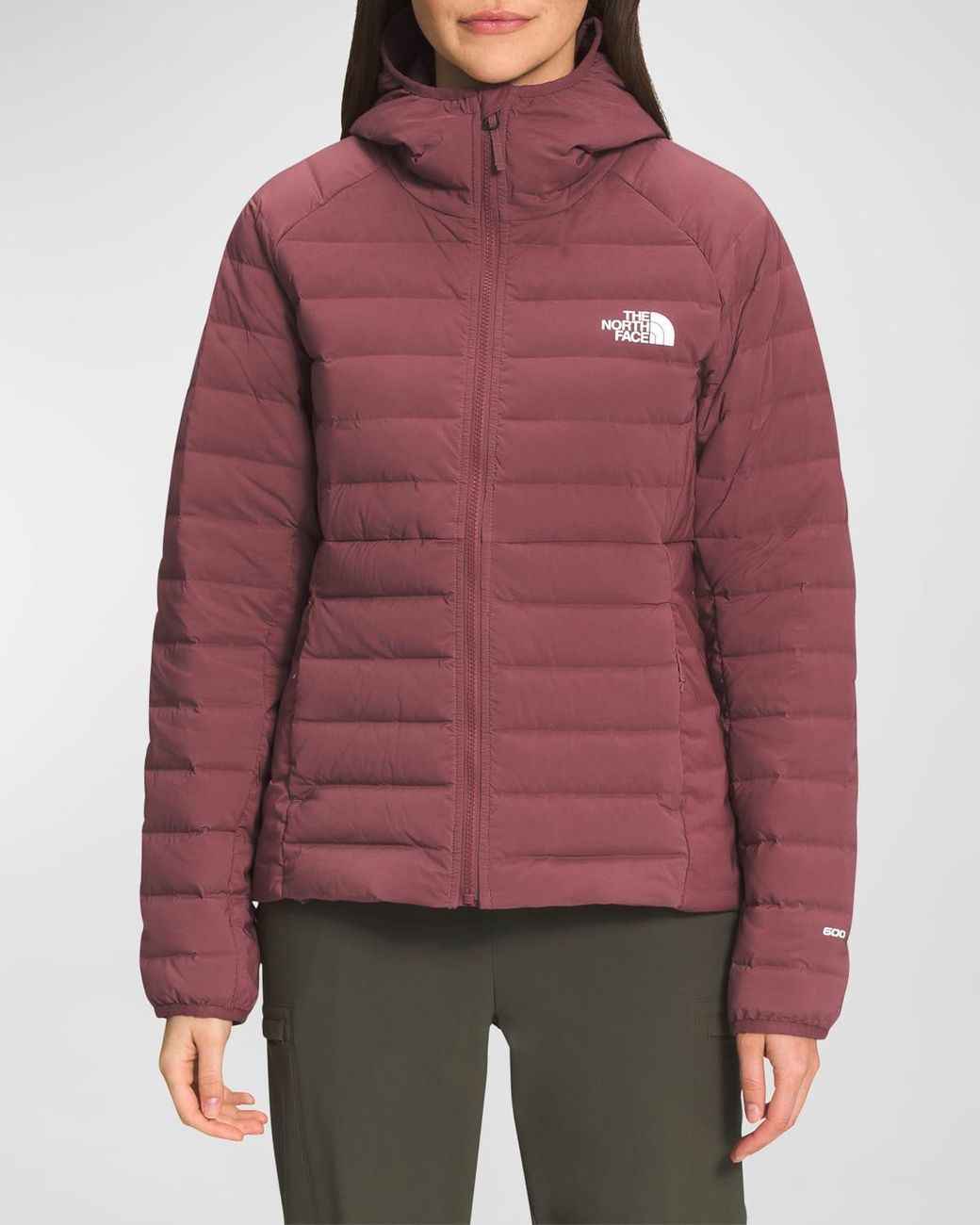 The North Face Belleview Stretch Puffer Jacket in Red | Lyst