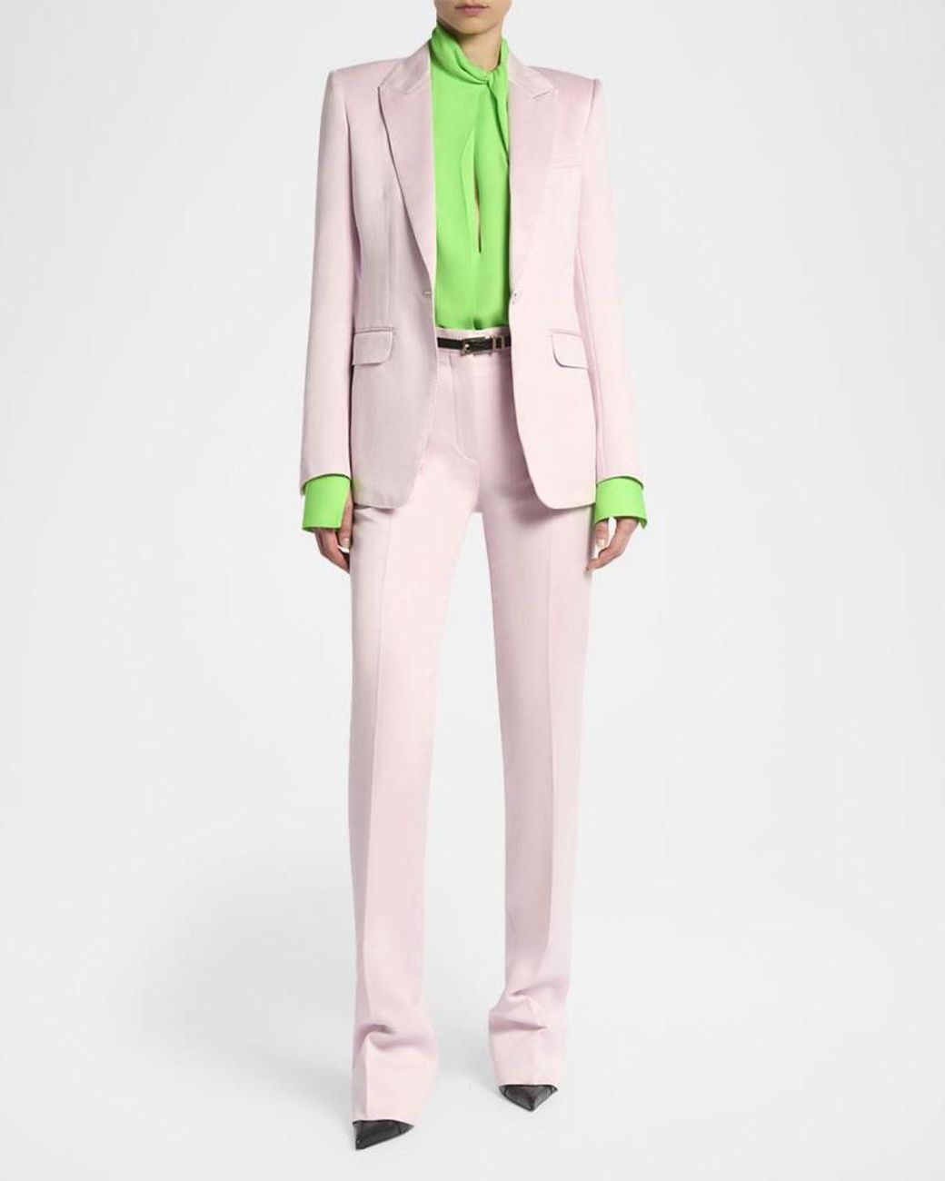 Tom Ford Pink Single-Breasted Silk Blazer Jacket