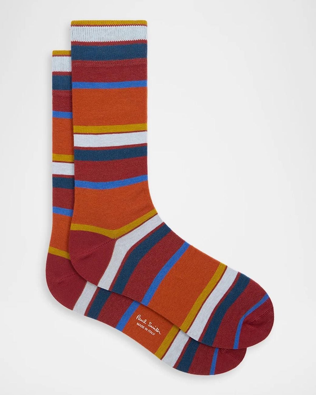 Paul Smith Red Apos;S Multi-Stripe Crew Socks for men