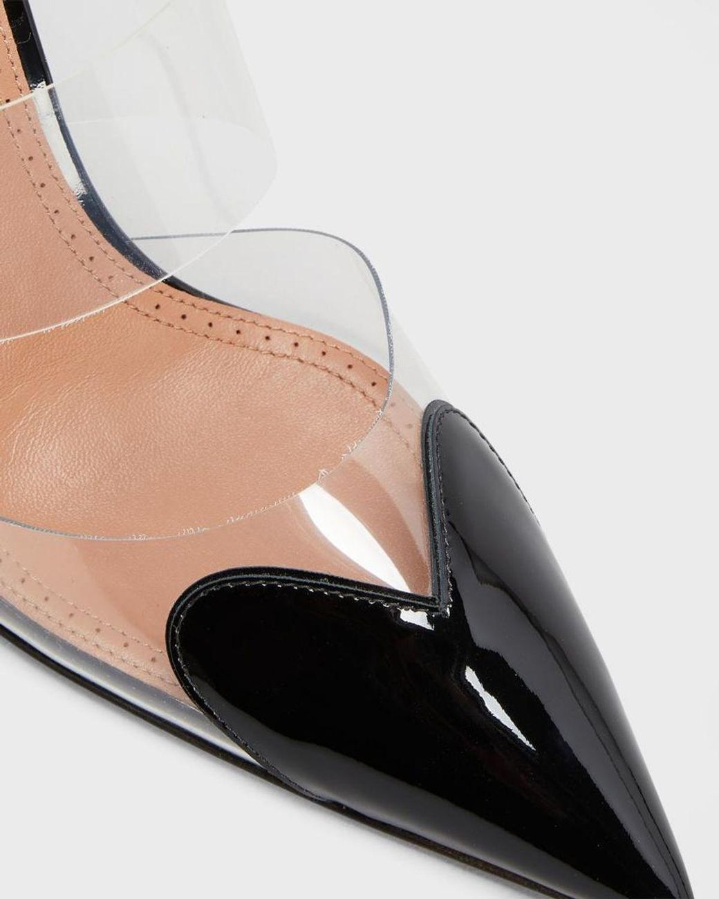 Alaïa Brown Clear Cap-toe Mule Pumps