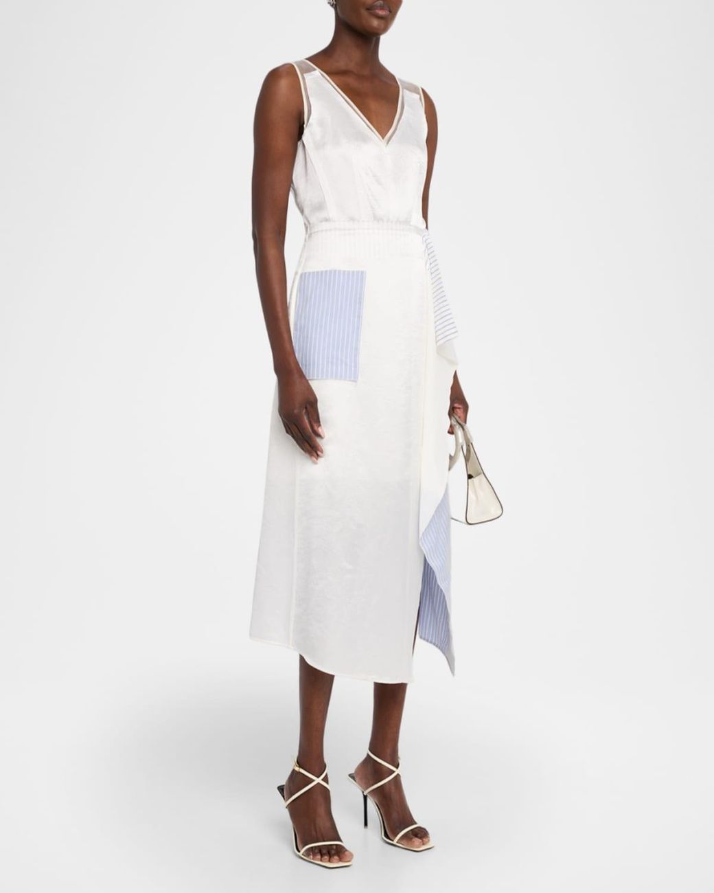 Jason Wu White X Robert Rauschenberg Patchwork Midi Dress