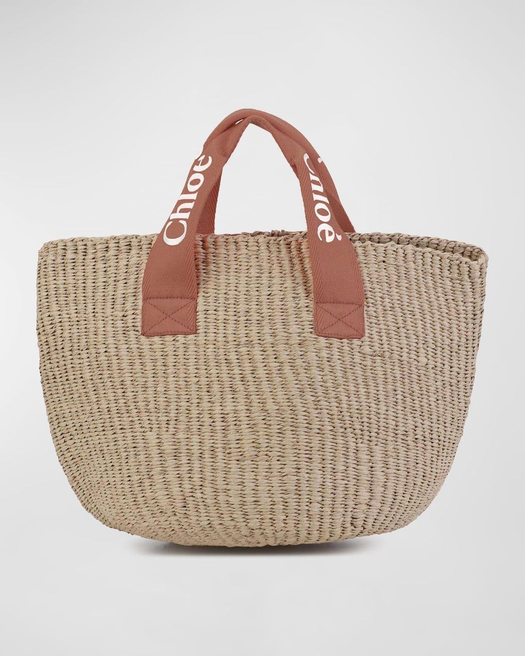 Chloé Girl's Straw Bag With Grosgrain Handles in Natural Lyst
