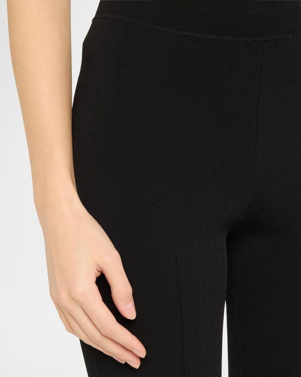Jonathan Simkhai Black Ashlon Pull-On Cropped Pants