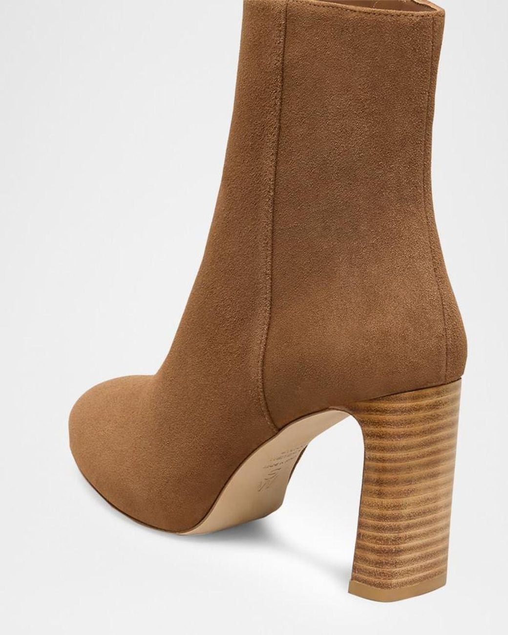 Stuart Weitzman Brown 90Mm Babette Suede Platform Booties