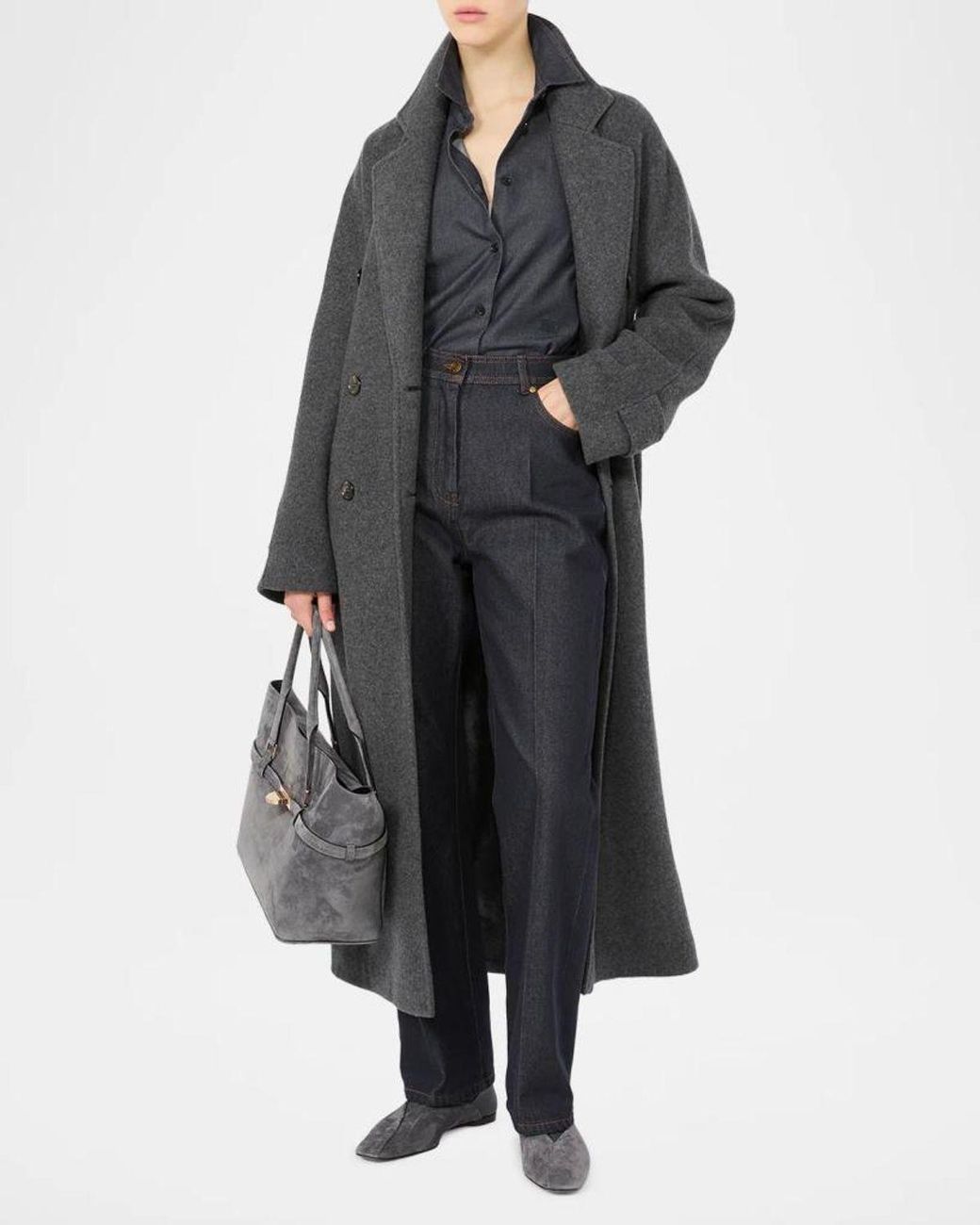 Max Mara Blue Denim Button-Down Shirt