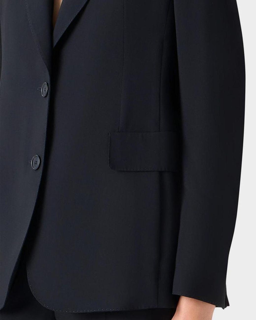 Akris Blue Malik Cool Wool Single-Breasted Jacket