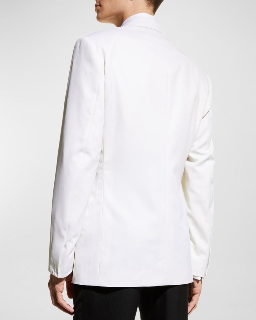 Brioni White Apos;S Solid Wool Dinner Jacket for men