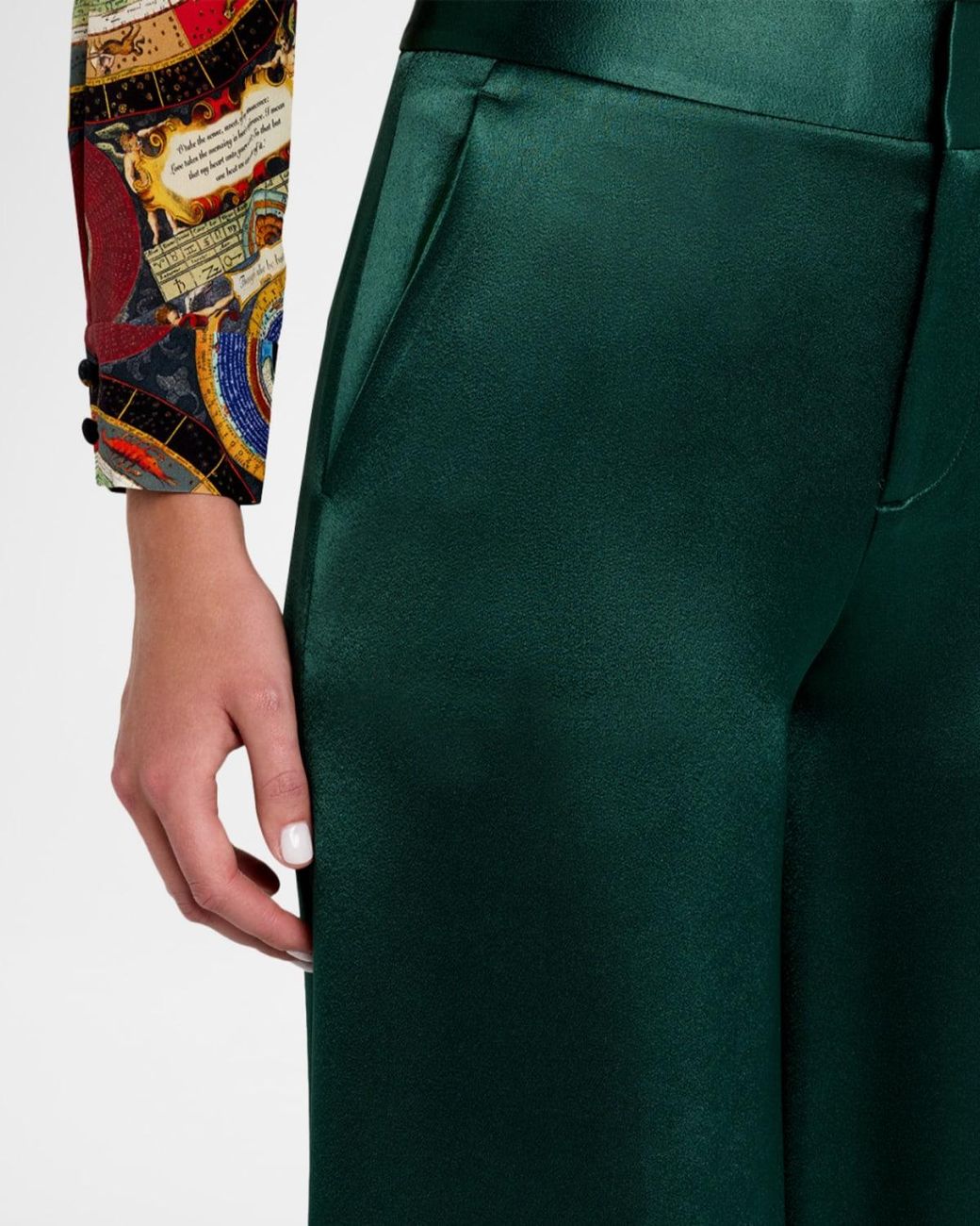 Alice + Olivia Green Nessi Trouser
