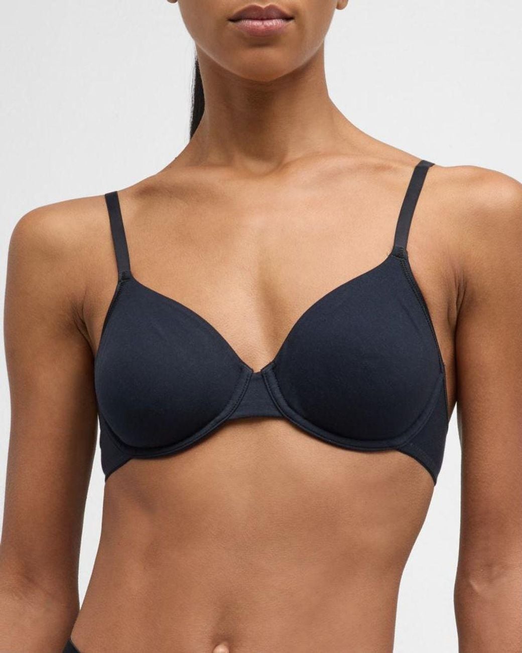 Hanro Blue Cotton Sensation Underwire Bra
