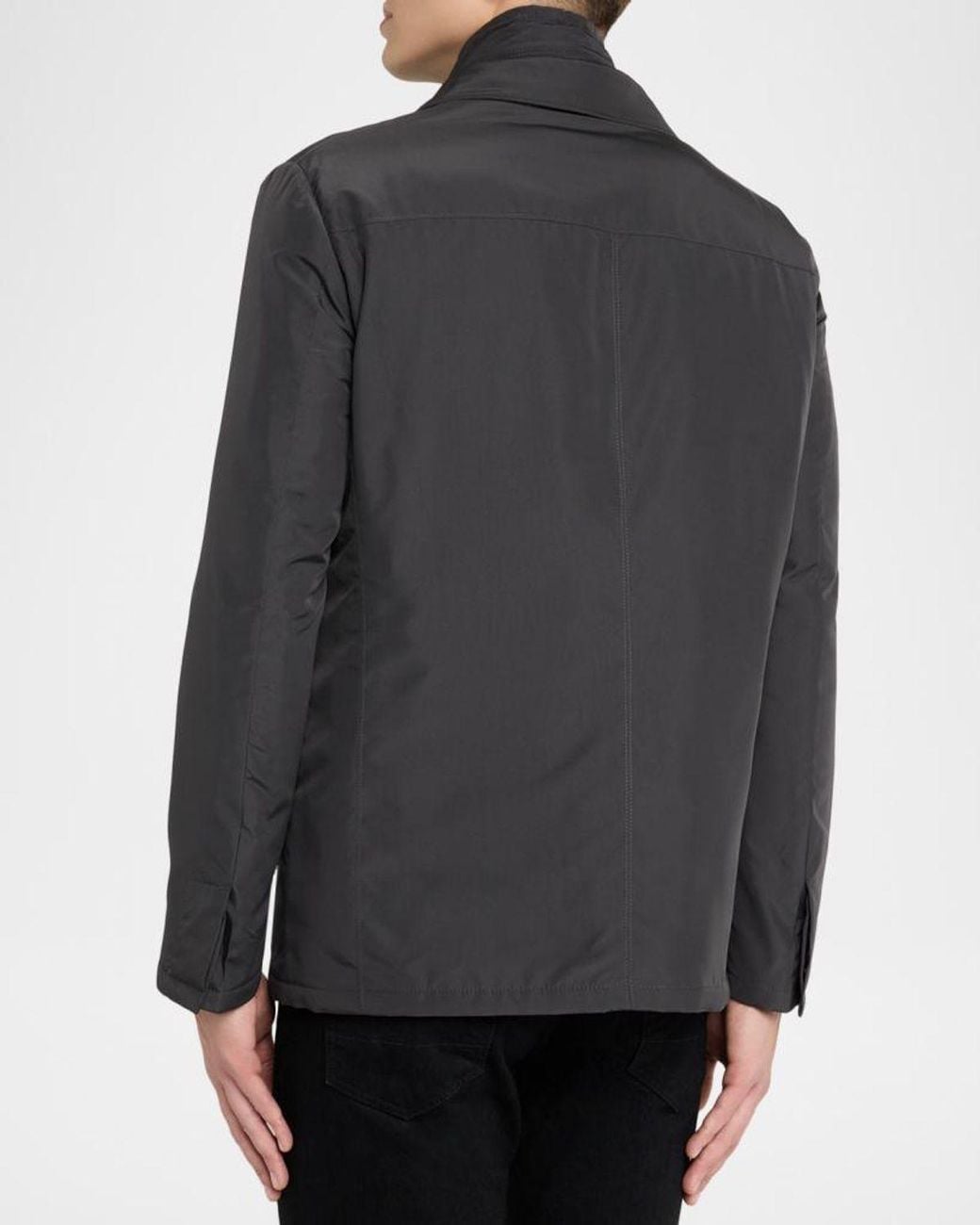 Corneliani Black Apos;S Technical Fabric Single-Breasted Blazer for men