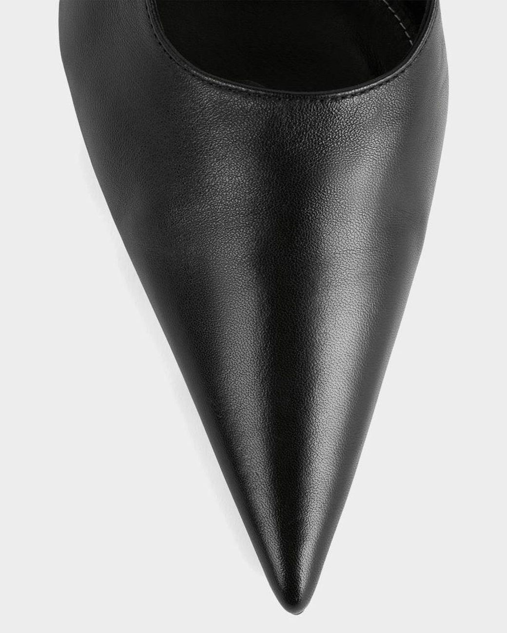 Totême Black Leather Slingback Pumps