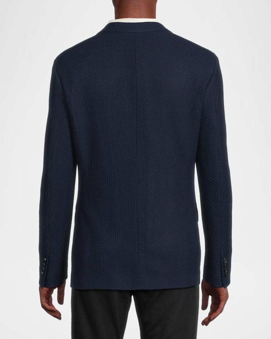 Etro Blue Apos;S Basic Textured Blazer for men