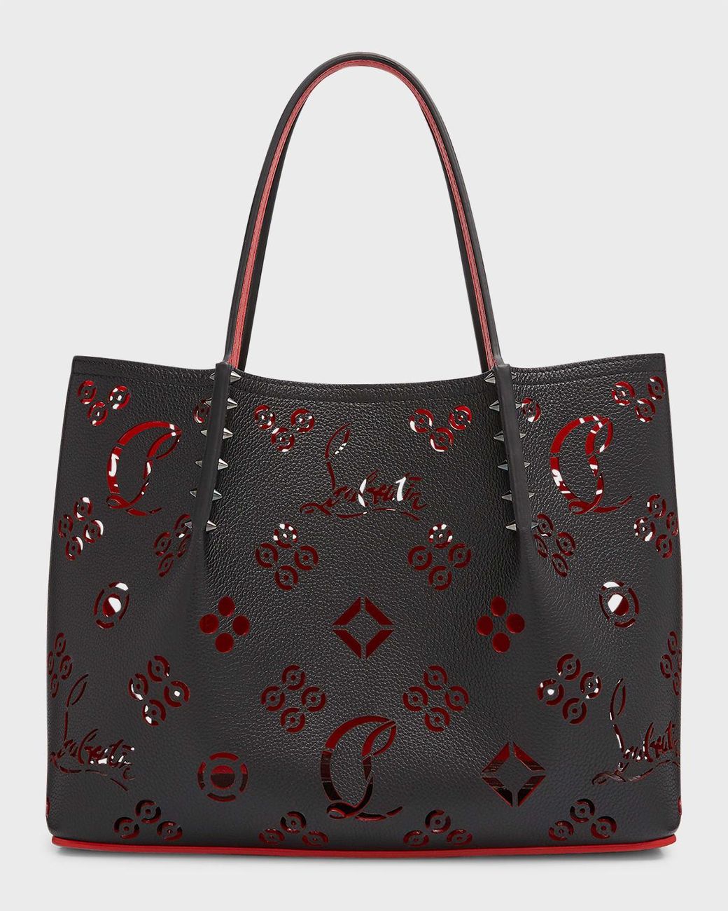 Christian Louboutin Cabarock Small Loubinthesky Perforated Tote Bag in ...