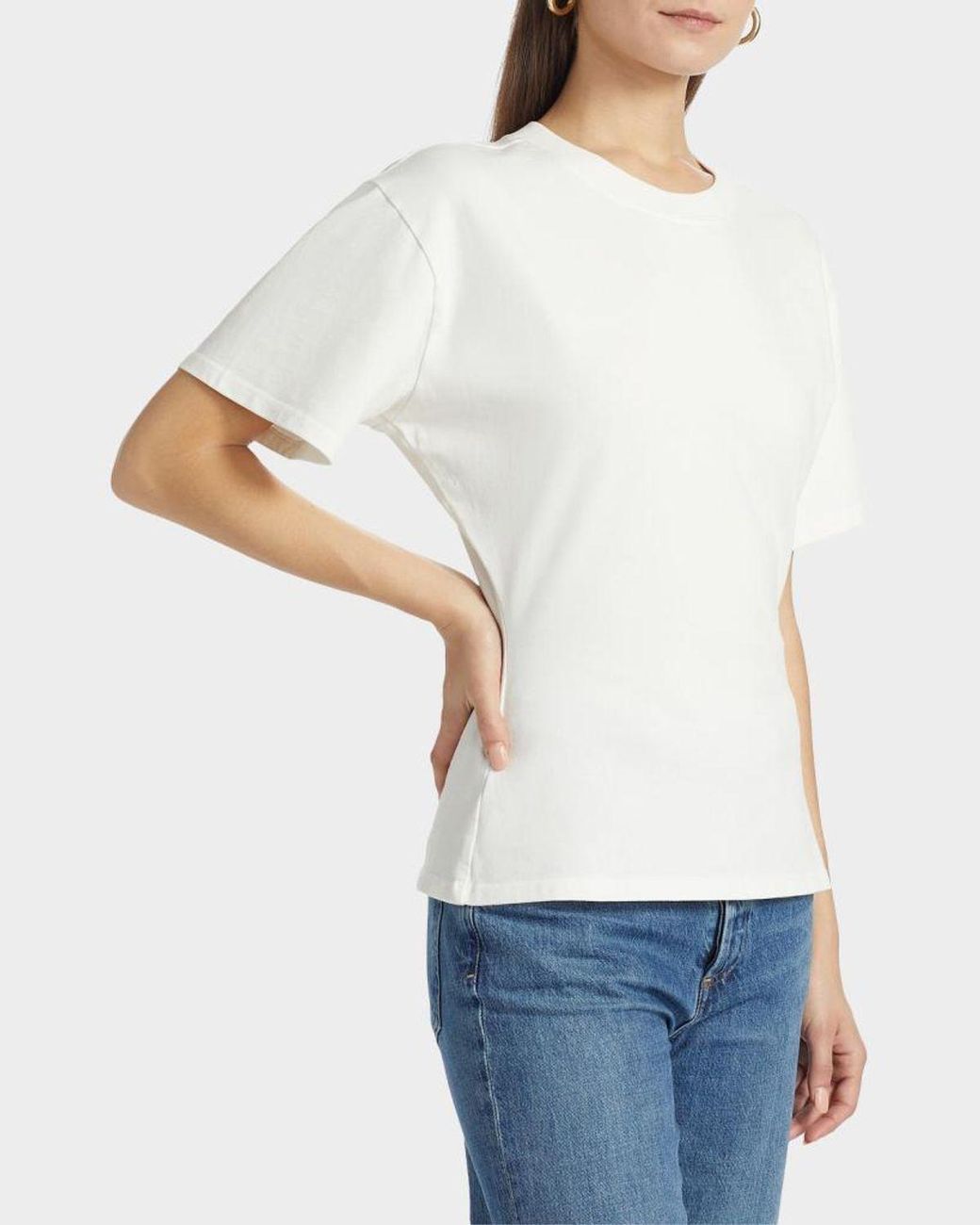 EB DENIM White Eero Cotton Tee