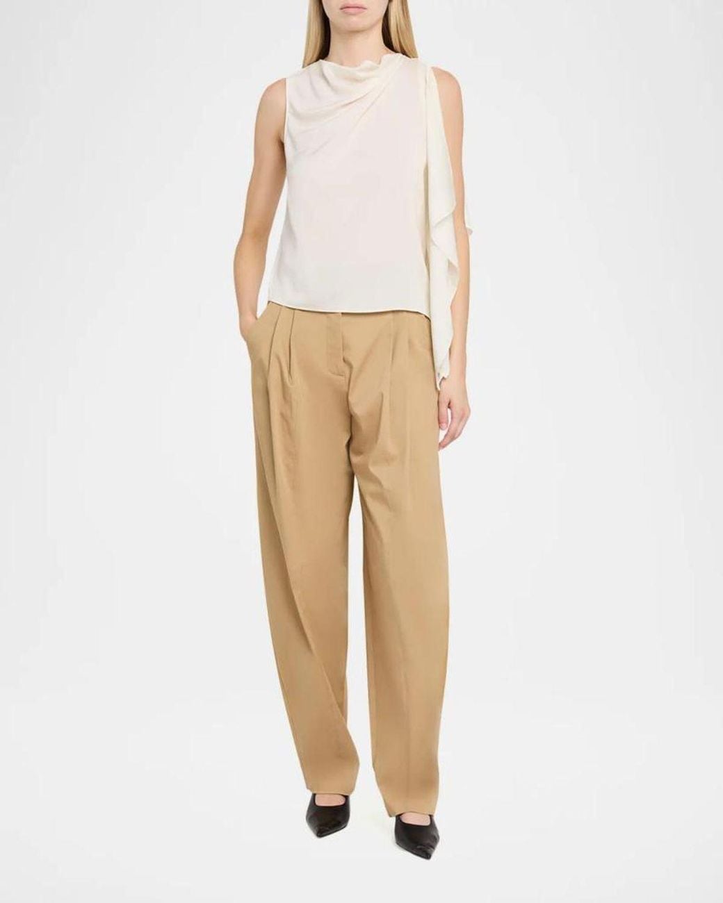 A.L.C. White Kit Draped Top