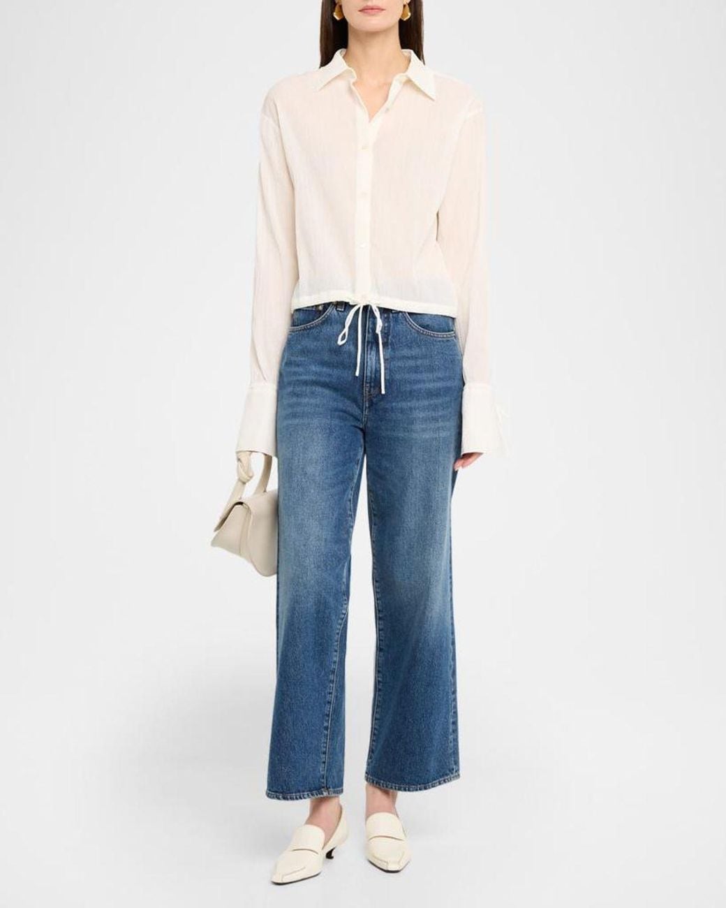 Totême  White Drawstring Shirt