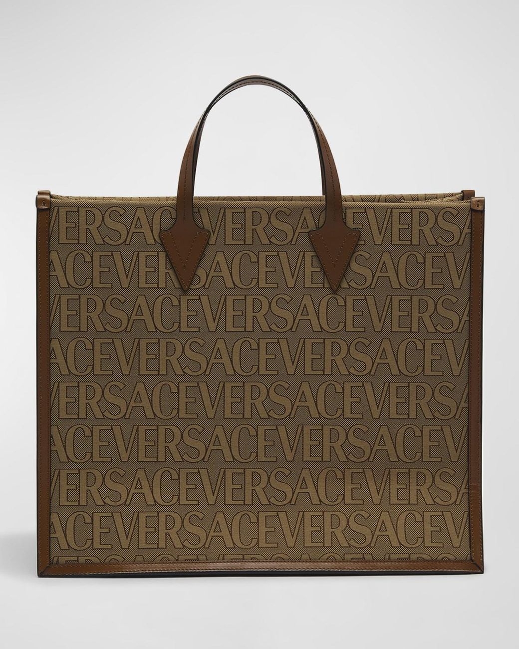 Versace All Over Logo Large Tote Bag