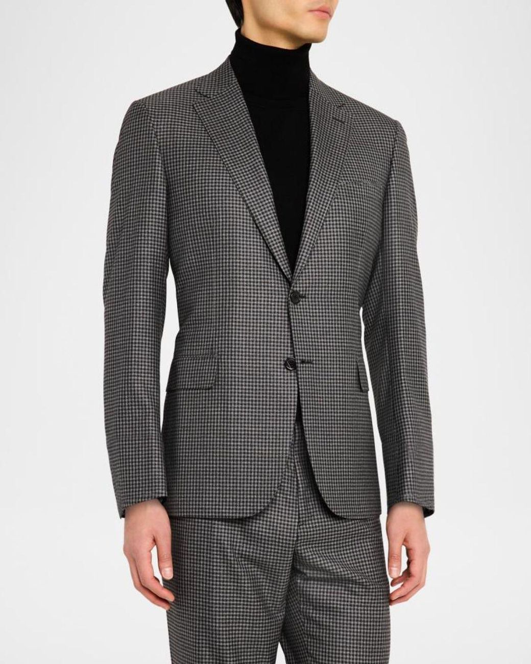 Brioni Gray Apos;S Wool Check Suit for men
