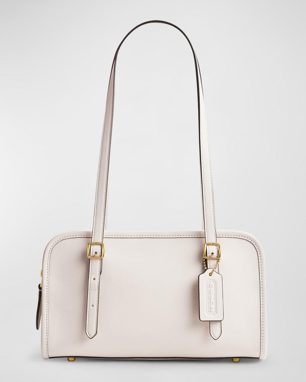 COACH Swing Zip Leather Shoulder Bag in Natural Lyst